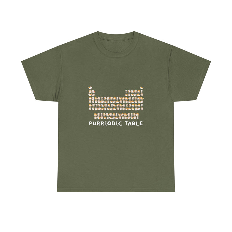 Purriodic Table T-Shirt, Cute Cat Chemistry Tee, Science Lover Gift, Geek T-Shirt, Nerd Shirt, Fun Animal Pun Shirt, Cat Lover Present