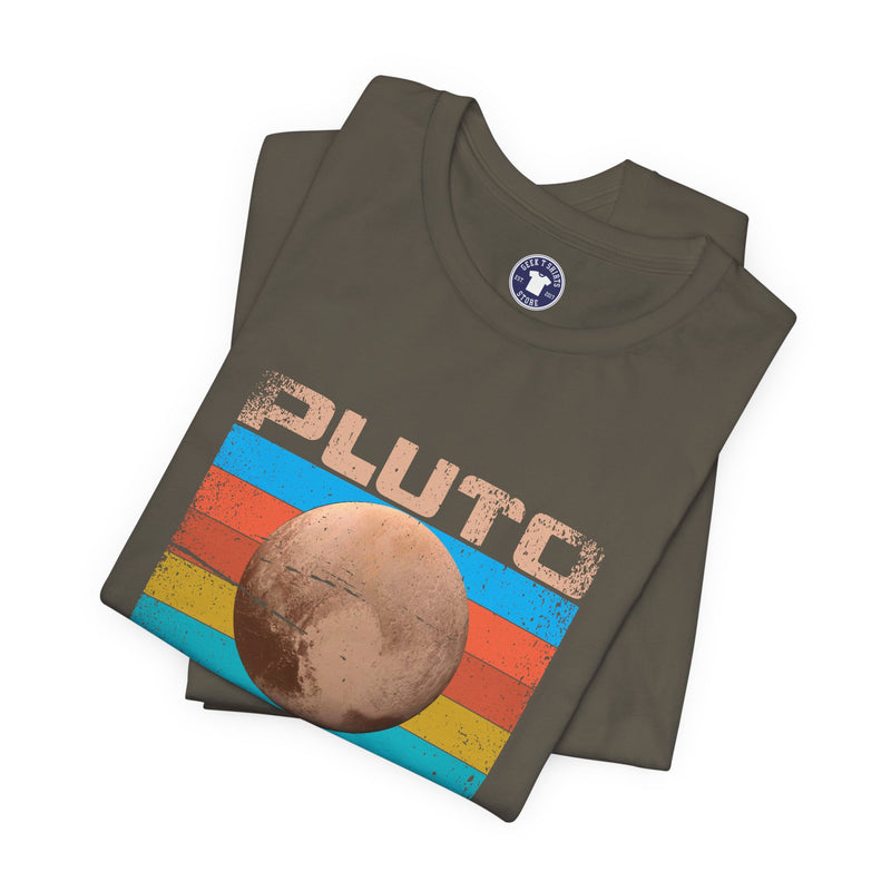 Pluto Never Forget - Geek Shirt - Funny Science Shirt - Premium Unisex Crewneck T-Shirt