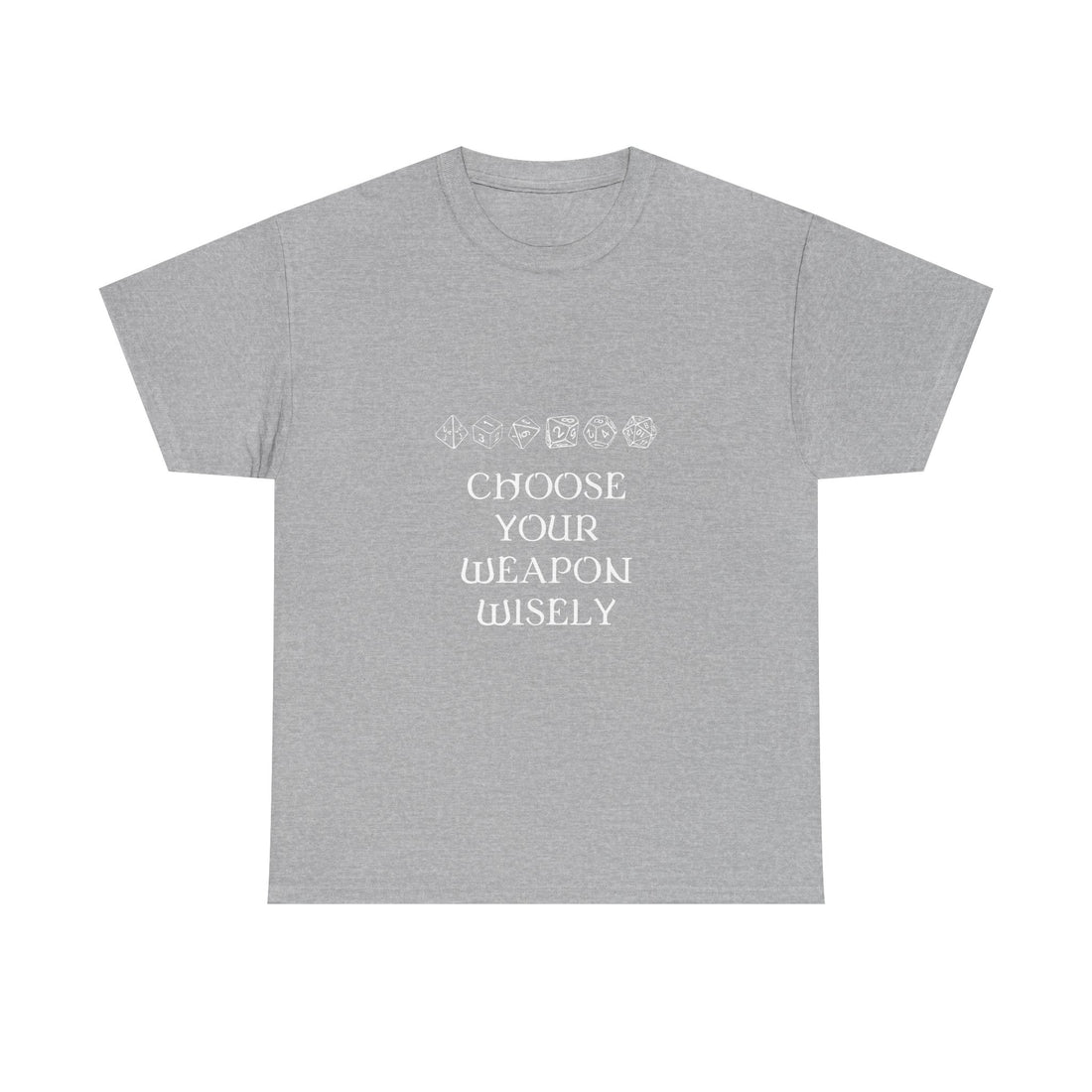 Choose Your Weapon Wisely T-shirt, Dice Gamer Tee, Geek T-Shirt, Nerd Shirt, RPG Player Gift, Tabletop Game Apparel, Dice Lover Present