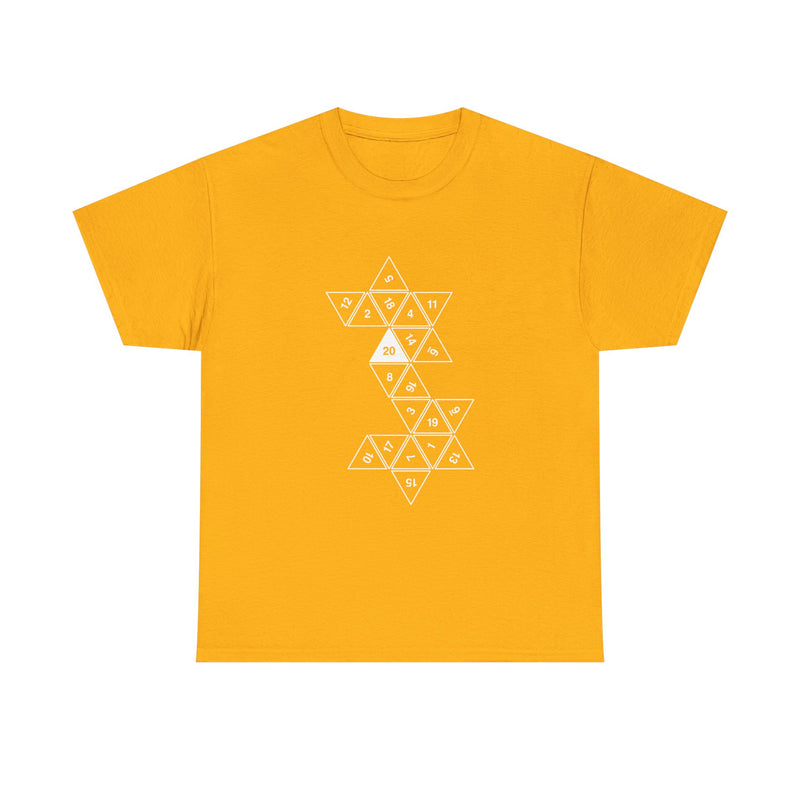 Geometric Dice Pattern T-Shirt, RPG Dice Art Tee, Tabletop Gaming Shirt, Geek T-Shirt, Nerd Shirt, Math Lover Gift, Strategy Game Apparel