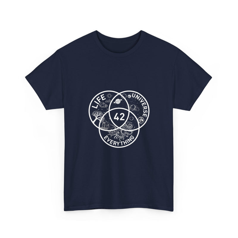Life Universe Everything T-Shirt, Sci-Fi Geek T-Shirt, Nerd Shirt, Geek Humor Tee, Space Art Shirt, Cosmic Science Gift, Funny Venn Diagram