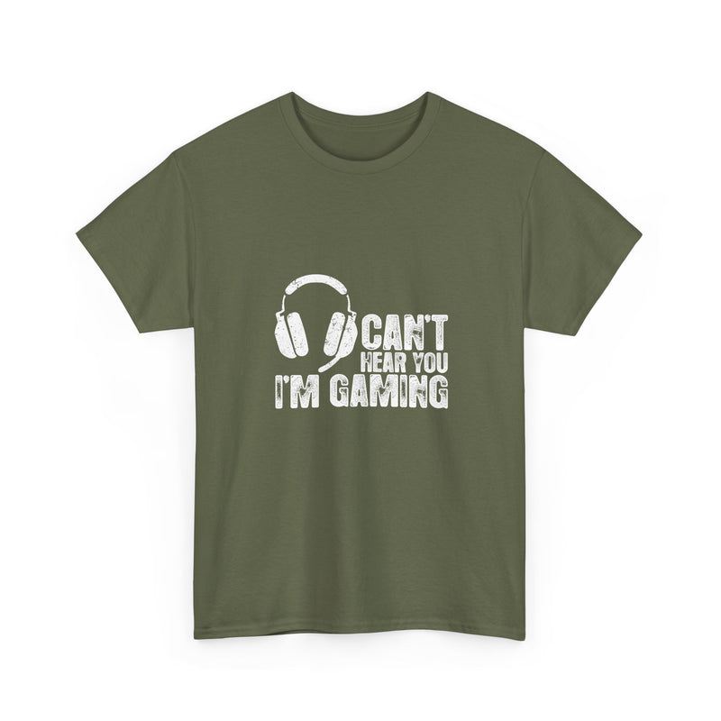 Can't Hear You I'm Gaming T-Shirt, Gamer Gift Tee, Video Game Shirt, Geek T-Shirt, Nerd Shirt, Casual Gamer Apparel, Gaming Headset Design