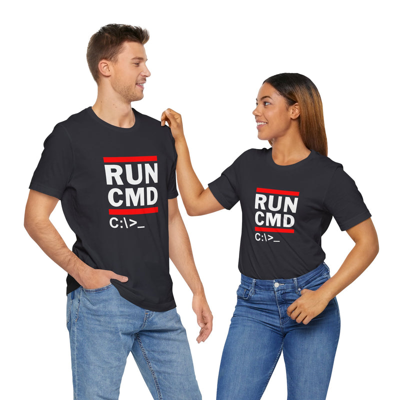 Run CMD C - IT Shirt - Funny Coder Shirt - MS-Dos - Premium Unisex Crewneck T-shirt
