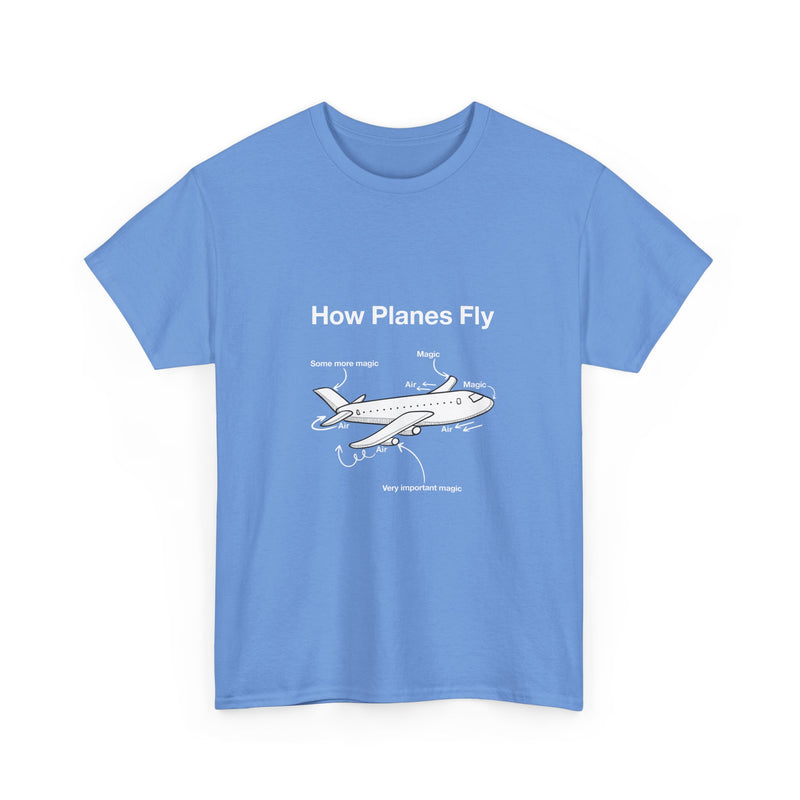 Funny Airplane Magic T-Shirt, Aviation Humor Tee, Geek T-Shirt, Nerd Shirt, Flight Lover Gift, Airplane Diagram Top, Sarcastic Travel Shirt