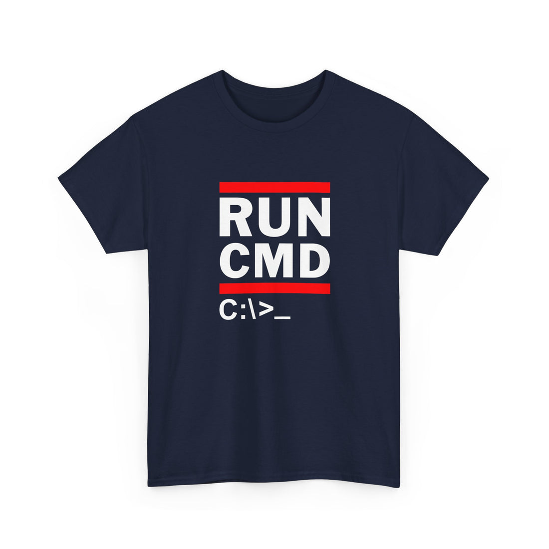 Run Cmd C - It Shirt - Funny Coder Shirt - Ms-Dos - Regular Unisex Crewneck T-Shirt