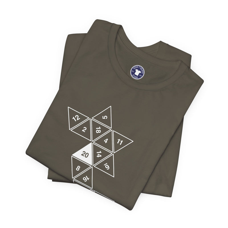 20 Sided Roll Playing Die - Premium Unisex Crewneck T-Shirt