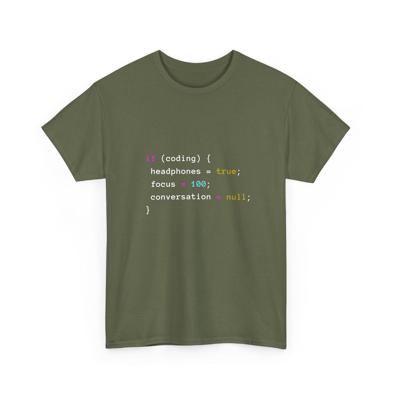 Coding Humor T-Shirt, Programmer Gift Tee, Geek T-Shirt, Nerd Shirt, Tech Lover Apparel, Developer Humor Shirt, Coder Present, Focus Tee