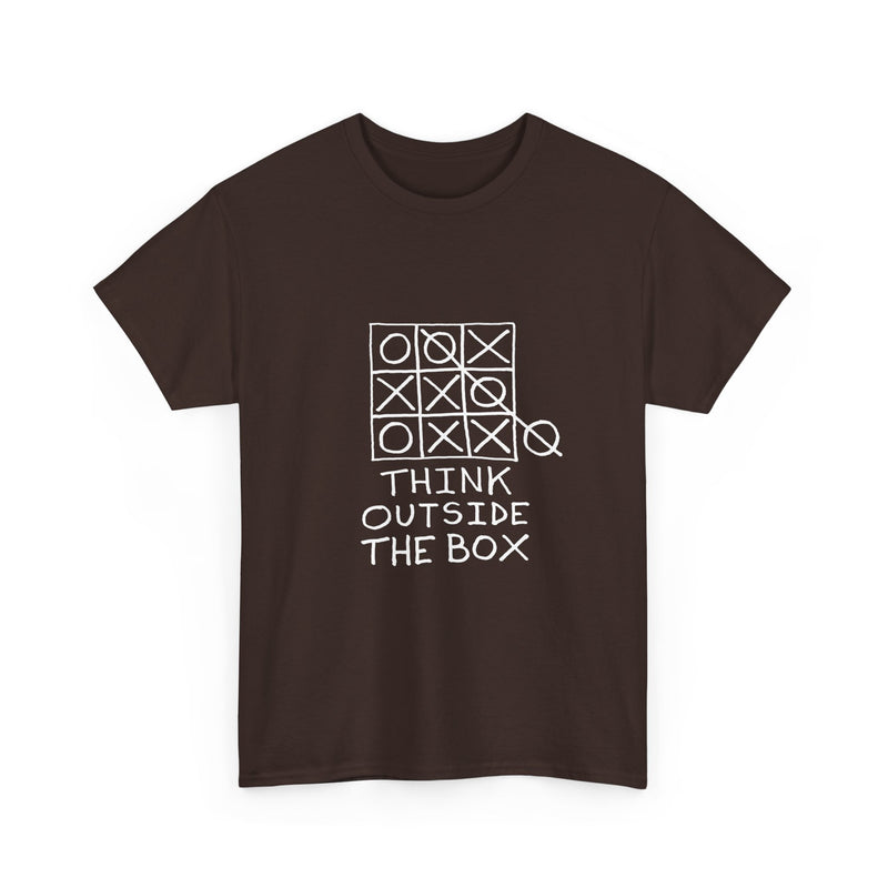 Think Outside the Box T-Shirt, Tic Tac Toe Game Tee, Funny Geek T-Shirt, Nerd Shirt, Puzzle Lover Gift, Casual Humor Top, Strategy Shirt