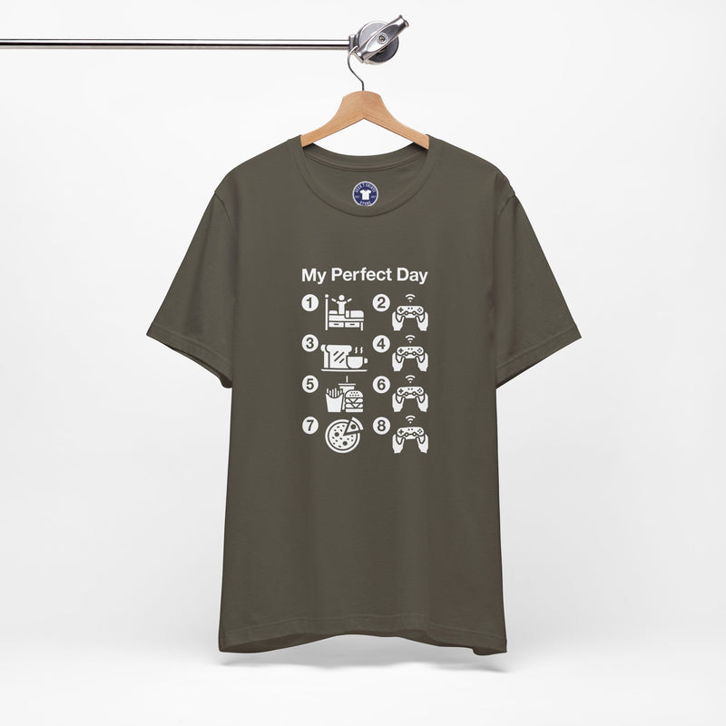 My Perfect Day Gaming - Premium Unisex Crewneck T-Shirt