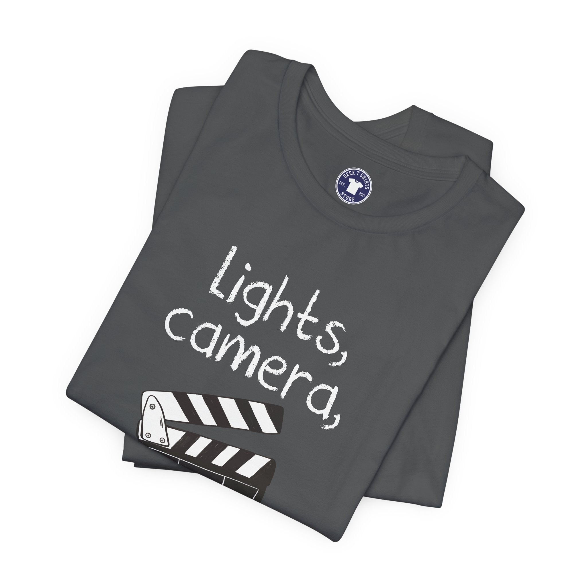 Lights Camera Action - Premium Unisex Crewneck T-Shirt