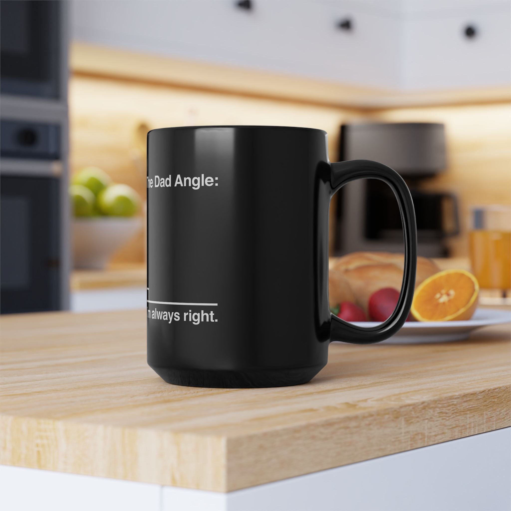 The Dad Angle Math Joke - Black Glossy Mug