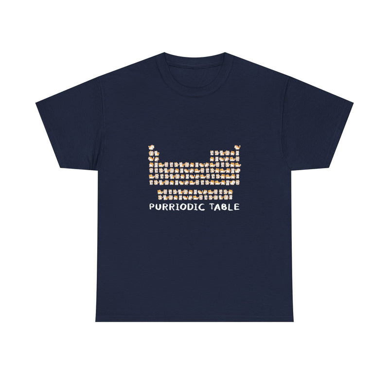 Purriodic Table T-Shirt, Cute Cat Chemistry Tee, Science Lover Gift, Geek T-Shirt, Nerd Shirt, Fun Animal Pun Shirt, Cat Lover Present