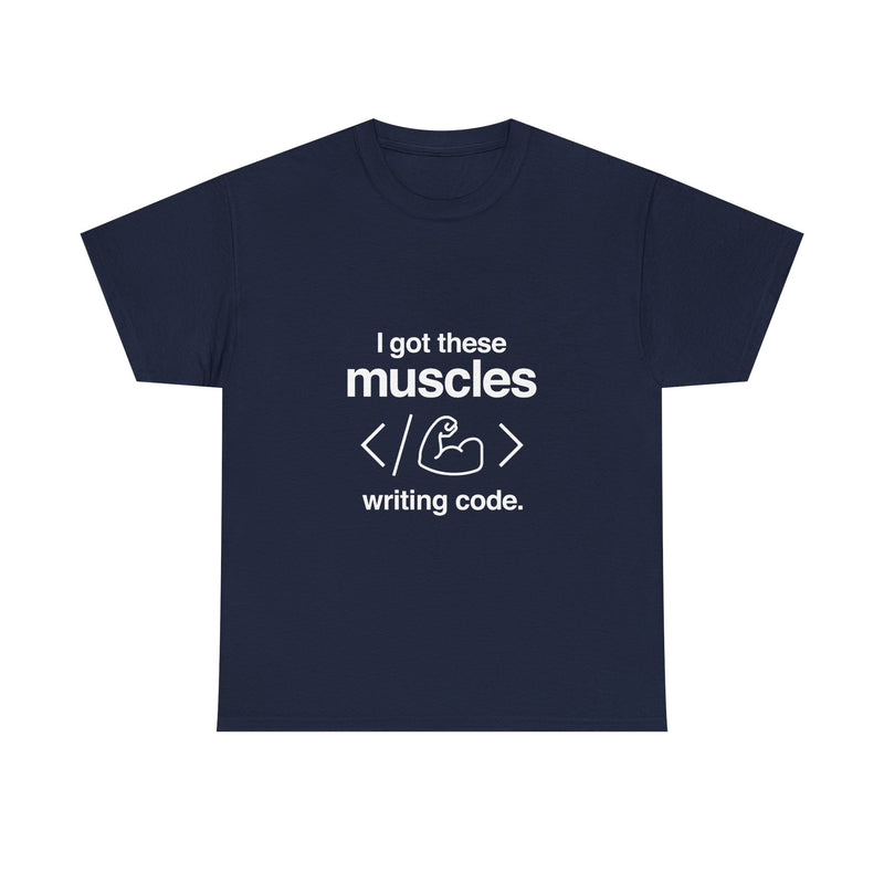 Coding Muscle T-shirt, Programmer Humor Tee, Geek T-Shirt, Nerd Shirt, Tech Gift, Developer Shirt, Funny Coding Apparel, Programmer Present