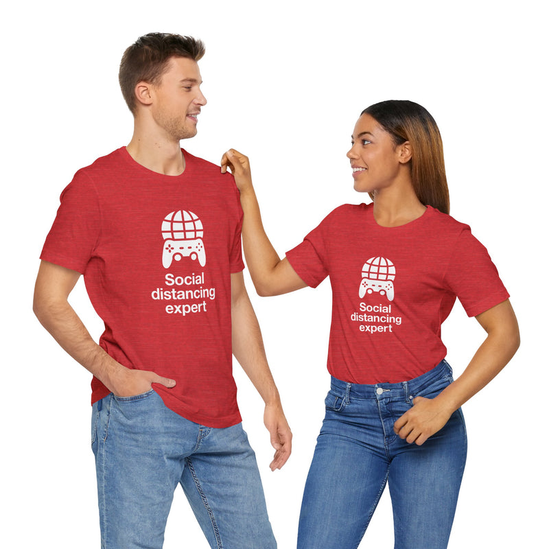 Social Distancing Expert - Premium Unisex Crewneck T-Shirt