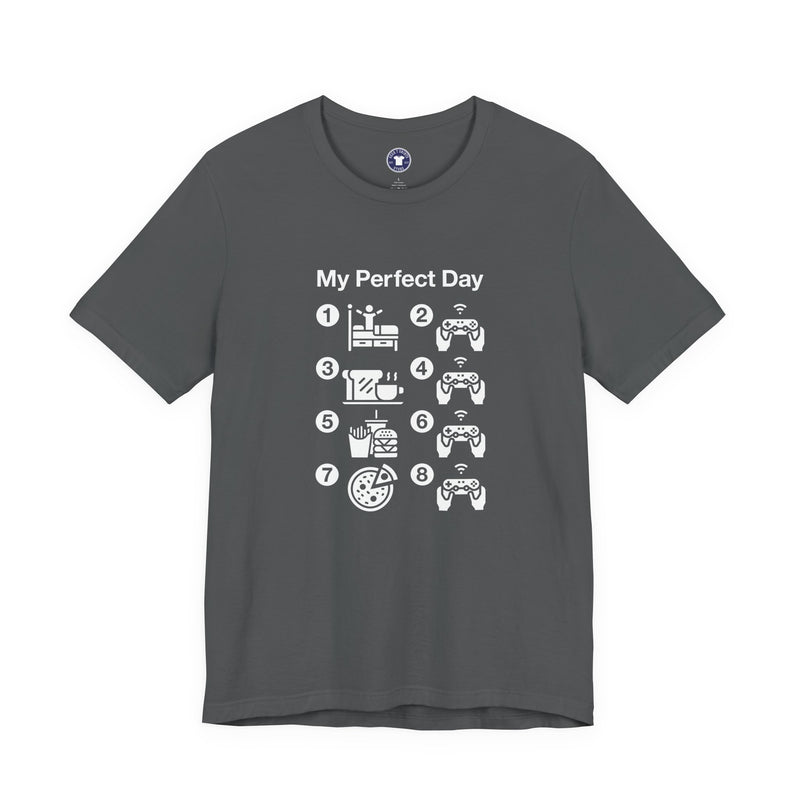 My Perfect Day Gaming - Premium Unisex Crewneck T-Shirt