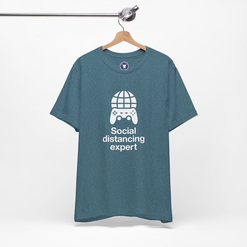Social Distancing Expert - Premium Unisex Crewneck T-Shirt