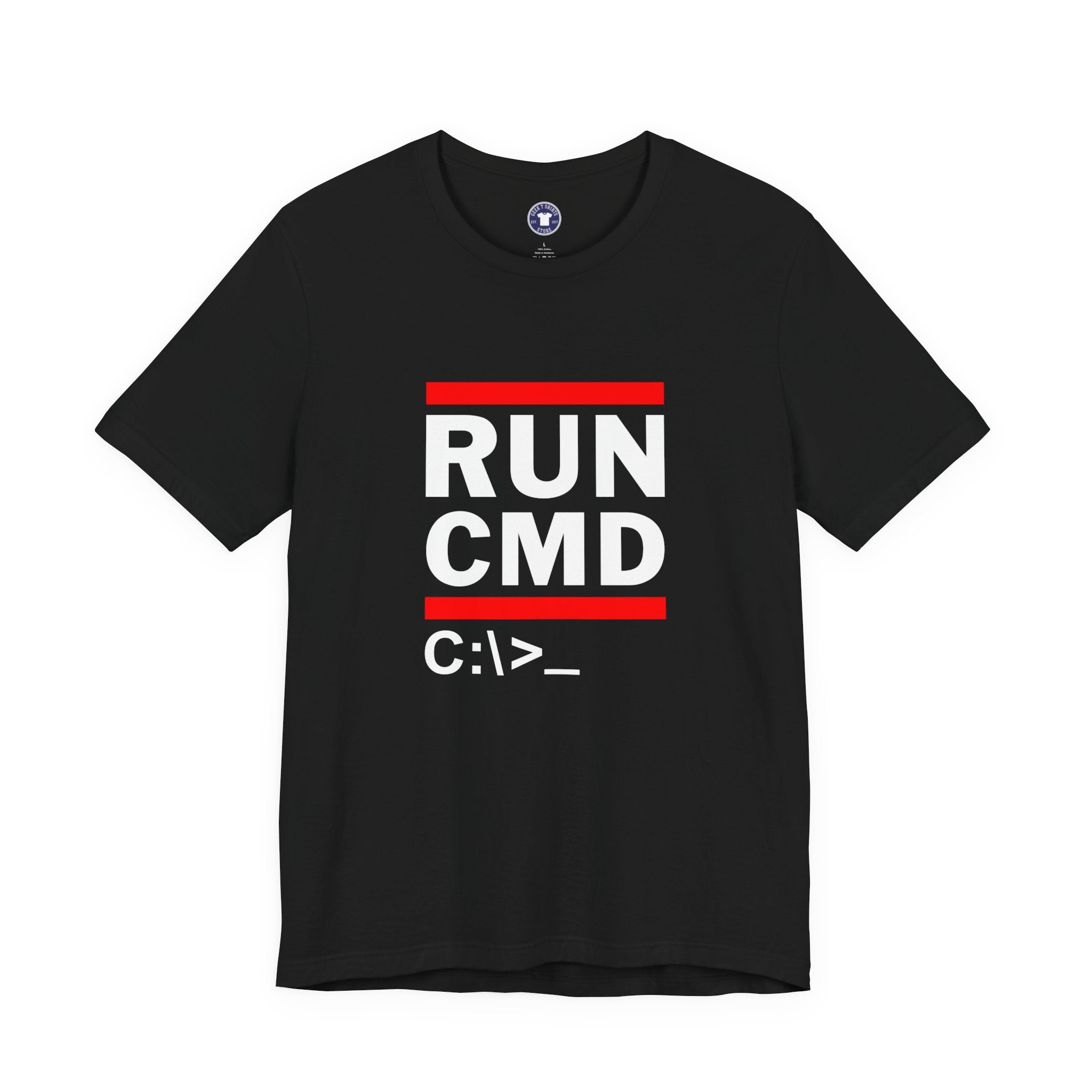Run Cmd C - It Shirt - Funny Coder Shirt - Ms-Dos - Premium Unisex Crewneck T-Shirt