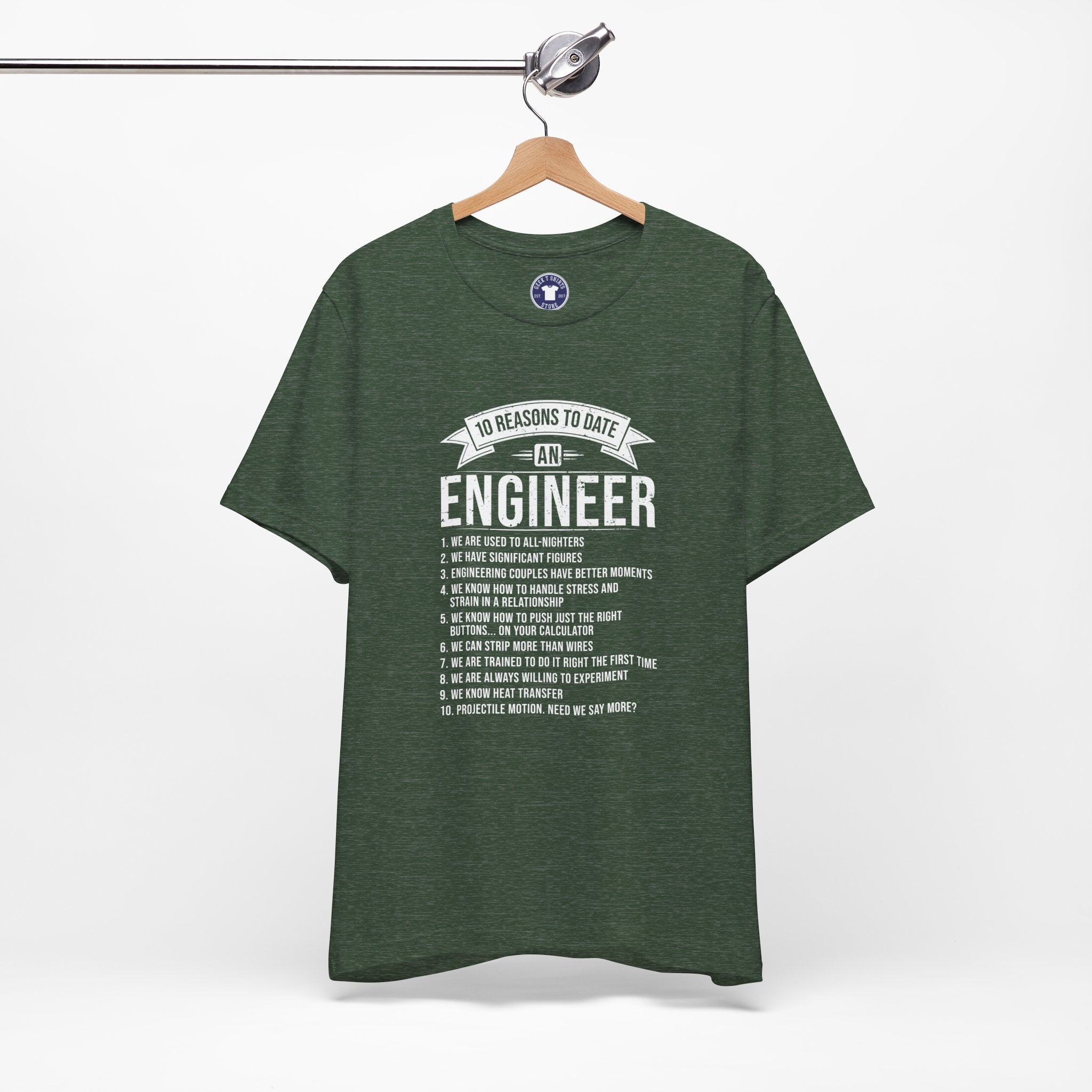 10 Reasons To Date An Engineer Funny Engineering - Premium Unisex Crewneck T-Shirt