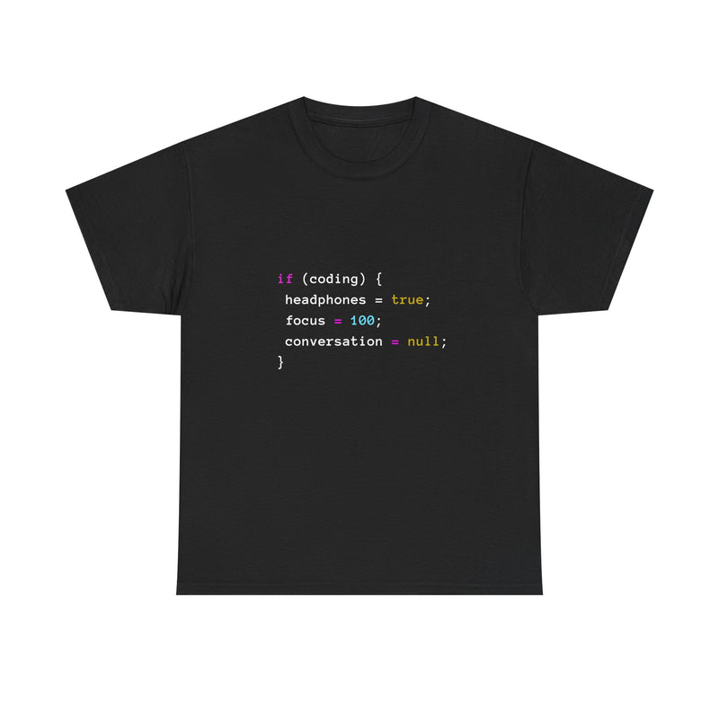 Coding Humor T-Shirt, Programmer Gift Tee, Geek T-Shirt, Nerd Shirt, Tech Lover Apparel, Developer Humor Shirt, Coder Present, Focus Tee