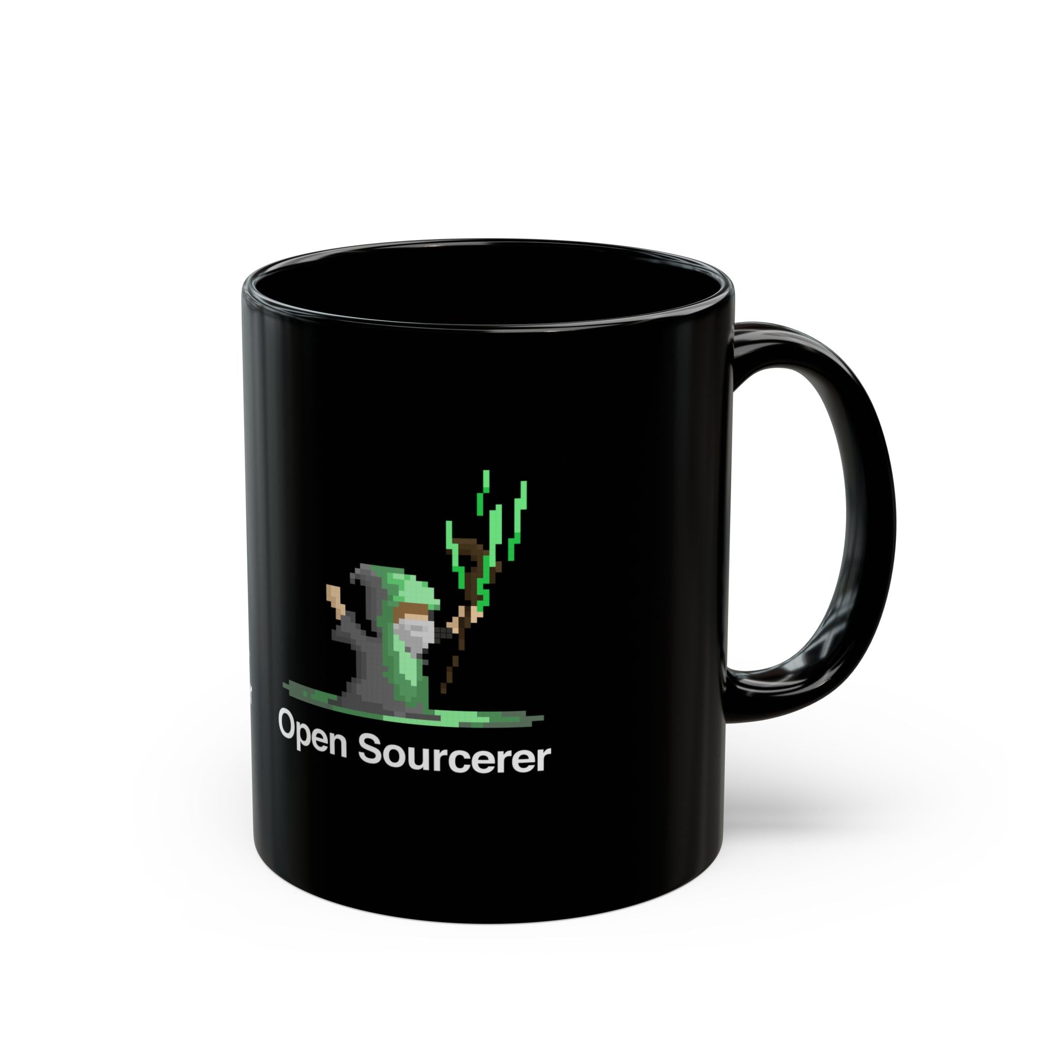 Open Sourcerer - Black Glossy Mug