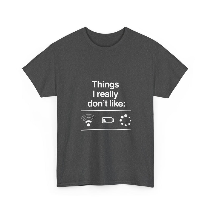 Funny Geek T-Shirt, Nerd Shirt, Tech Humor Tee, WiFi Battery Loading Joke Top, Geek Gift Present, Internet Meme Shirt, Sarcastic Humor Tee