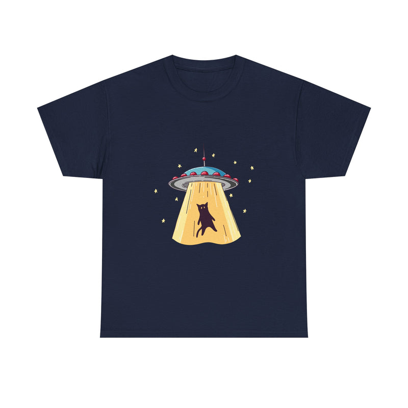 Alien Abduction Cat T-Shirt, UFO Shirt, Space Tee, Sci-Fi Humor Gift, Geek T-Shirt, Nerd Shirt, Funny Cat Art, Outer Space Design Apparel
