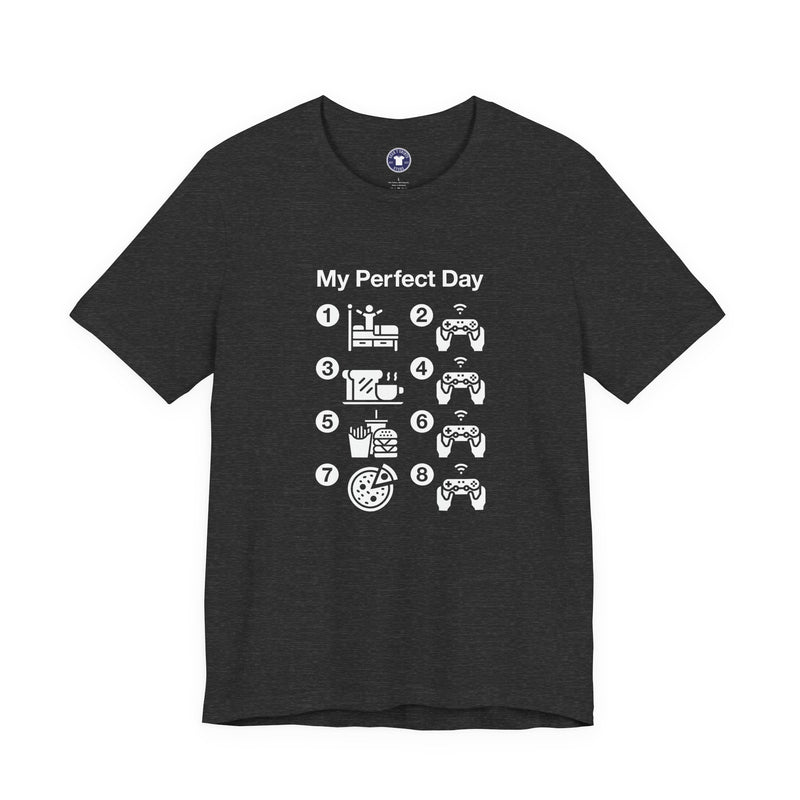 My Perfect Day Gaming - Premium Unisex Crewneck T-Shirt