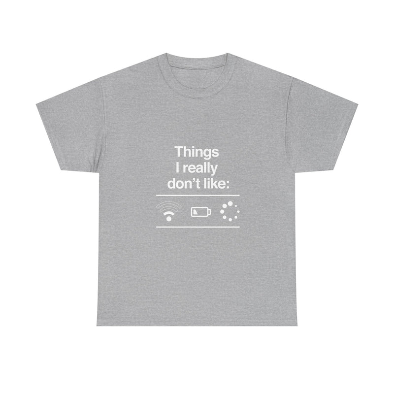 Funny Geek T-Shirt, Nerd Shirt, Tech Humor Tee, WiFi Battery Loading Joke Top, Geek Gift Present, Internet Meme Shirt, Sarcastic Humor Tee