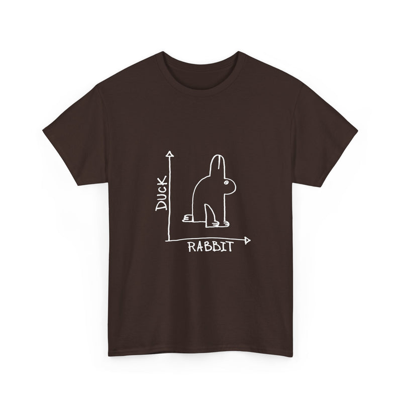 Duck Rabbit Illusion T-Shirt, Optical Illusion Tee, Geek T-Shirt, Nerd Shirt, Funny Animal Puzzle Top, Unique Gift for Art Fans