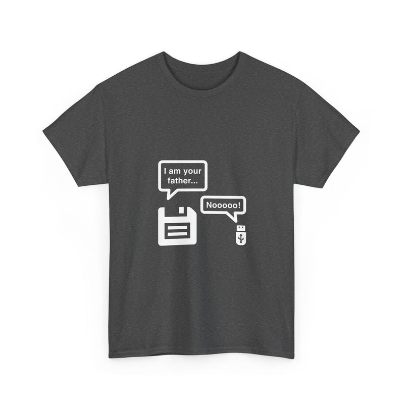 Retro Floppy Disk and USB Humor T-Shirt, Geek T-Shirt, Nerd Shirt, Tech Joke Tee, IT Gift, Programmer Humor Shirt, Digital Nostalgia Top