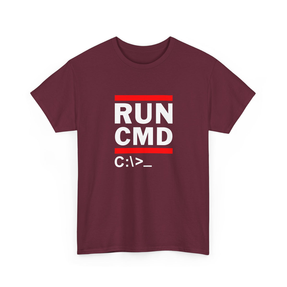 Run Cmd C - It Shirt - Funny Coder Shirt - Ms-Dos - Regular Unisex Crewneck T-Shirt