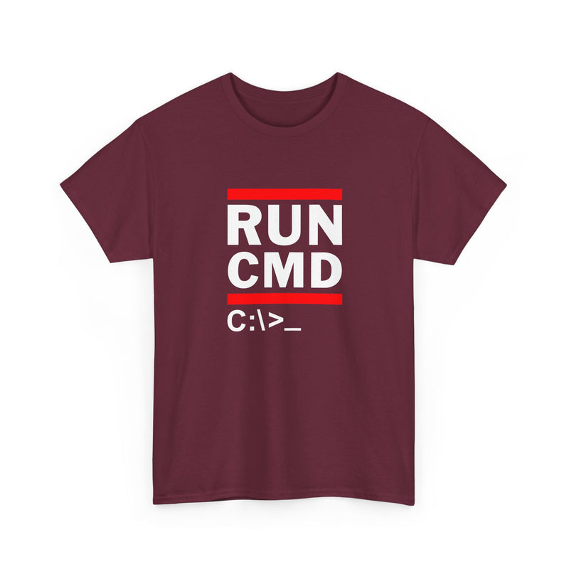 Run Cmd C - It Shirt - Funny Coder Shirt - Ms-Dos - Regular Unisex Crewneck T-Shirt