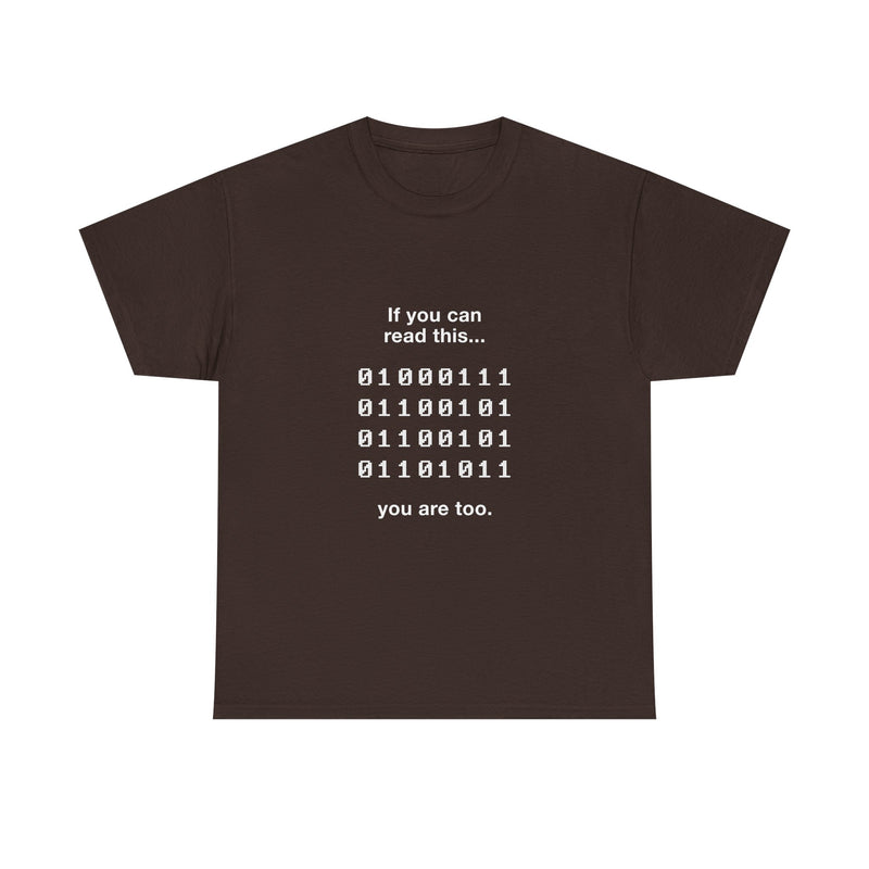 Geek T-Shirt, Nerd Shirt, Binary Code Tee, Programmer Gift, Coding Humor Shirt, Tech Enthusiast Apparel, Funny Computer Tee