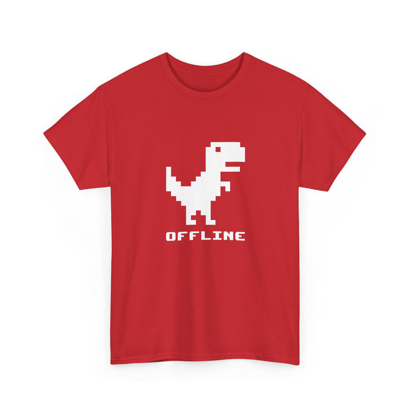 Offline - Pixelated Dinosaur Error Message - Regular Unisex Crewneck T-Shirt