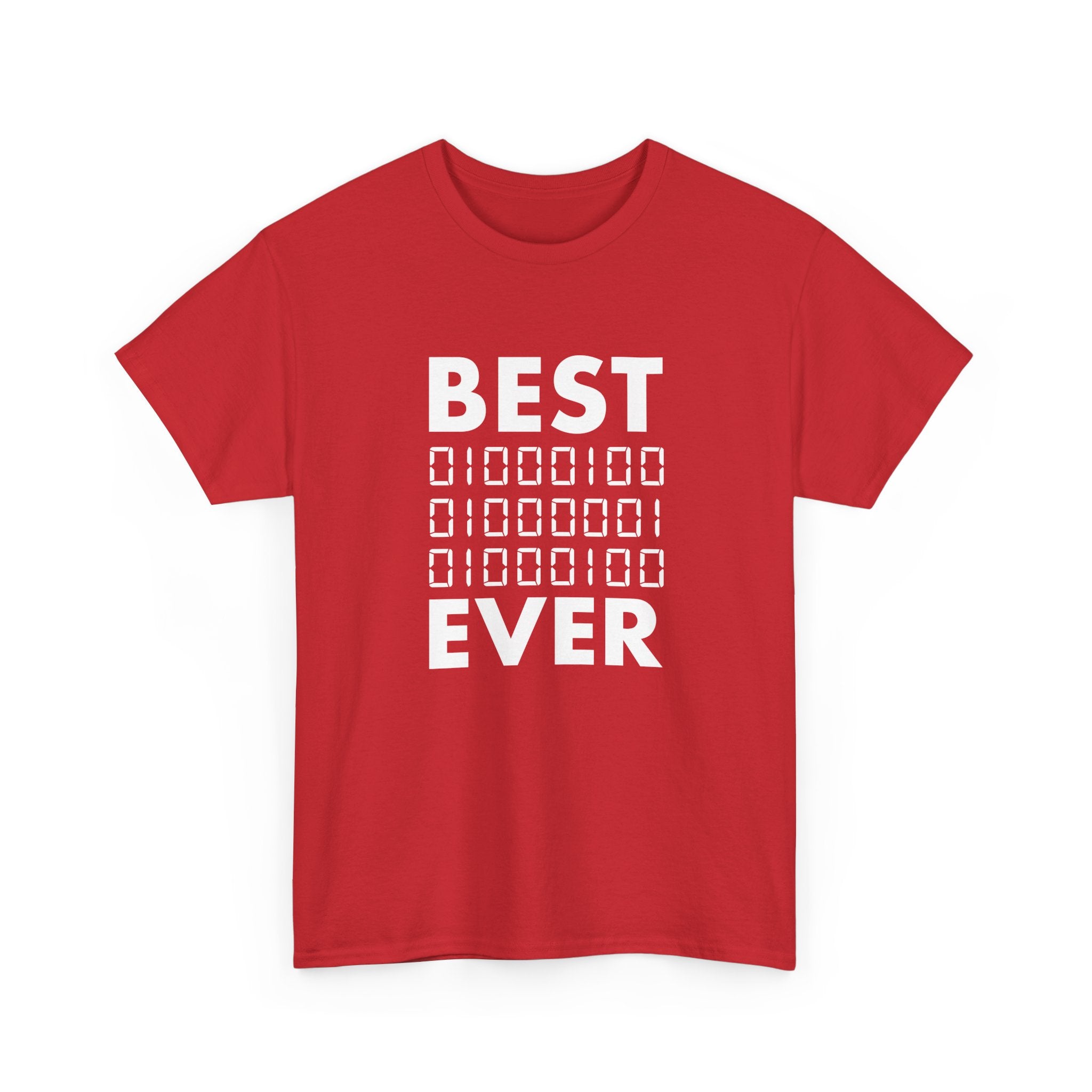 Best Dad Ever In Binary Code - Regular Unisex Crewneck T-Shirt
