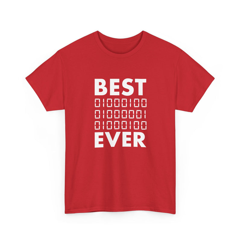 Best Dad Ever In Binary Code -  Unisex Regular Crewneck T-Shirt