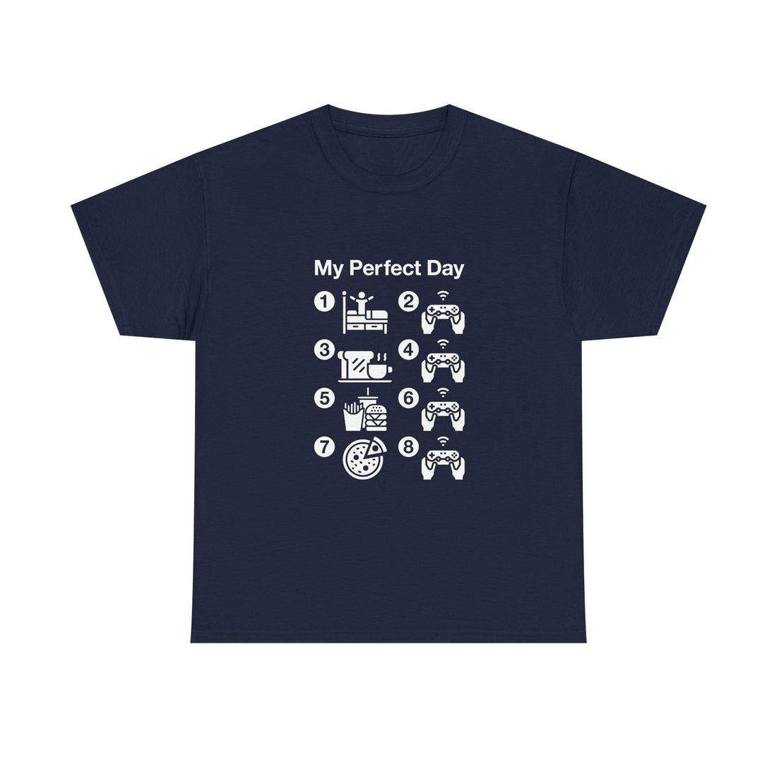 My Perfect Day T-shirt, Gamer Life Shirt, Funny Gaming Tee, Snack Lover Gift, Geek T-Shirt, Nerd Shirt, Video Game Humor Apparel