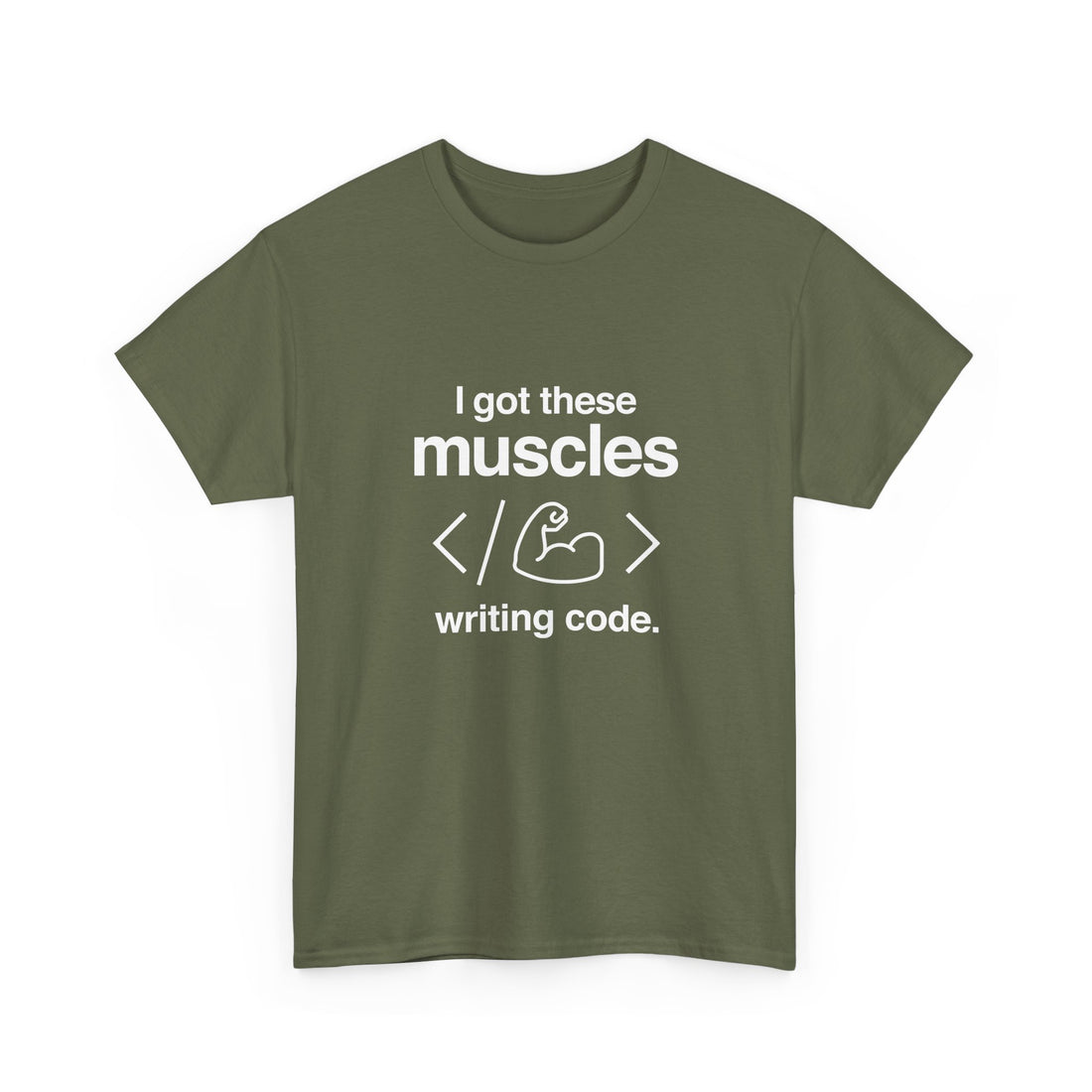 Coding Muscle T-shirt, Programmer Humor Tee, Geek T-Shirt, Nerd Shirt, Tech Gift, Developer Shirt, Funny Coding Apparel, Programmer Present
