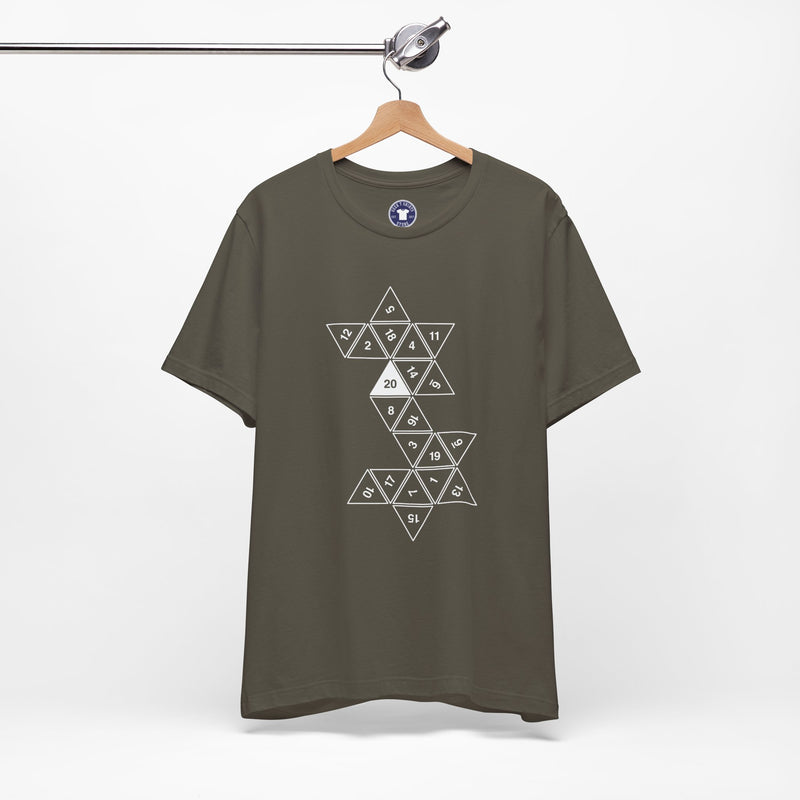 20 Sided Roll Playing Die - Premium Unisex Crewneck T-Shirt