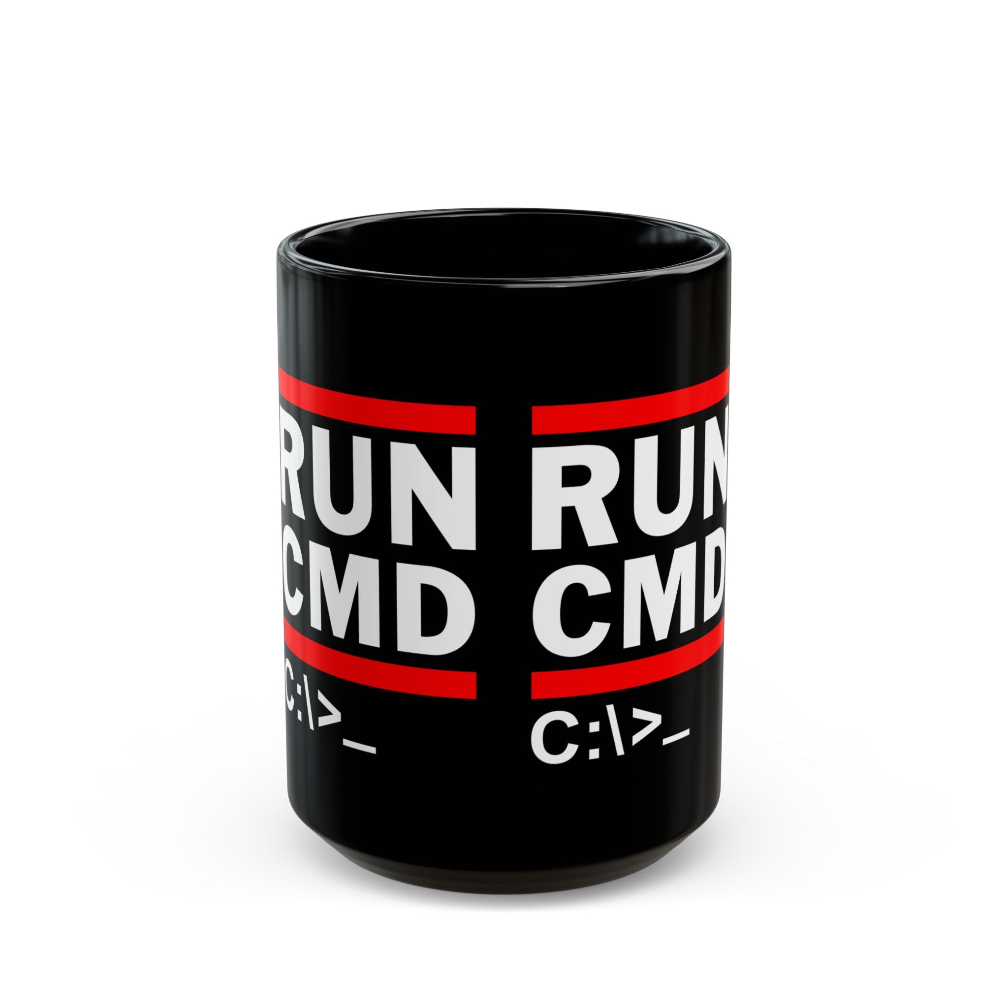 Run Cmd C - Black Glossy Mug