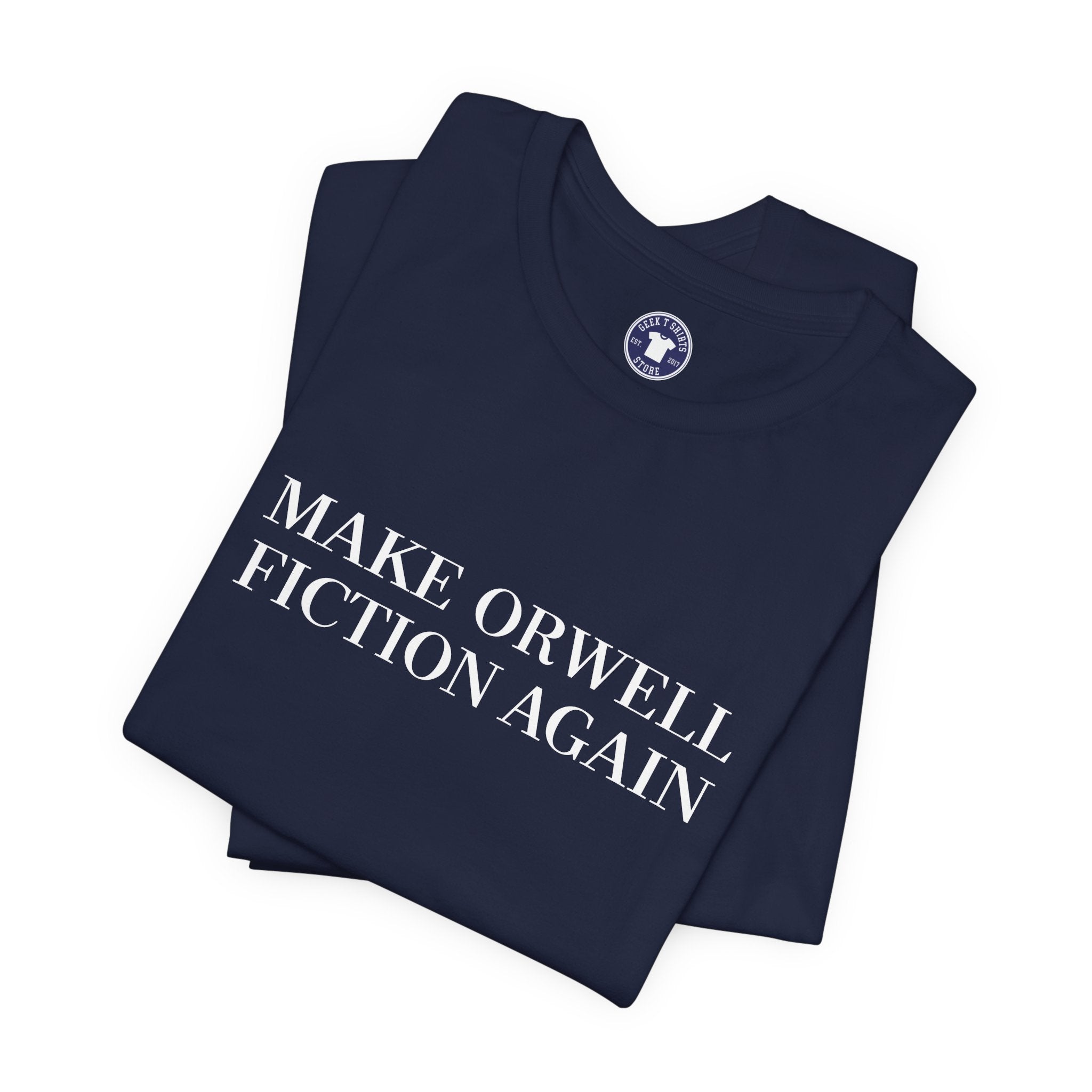 Make Orwell Fiction Again - Premium Unisex Crewneck T-Shirt