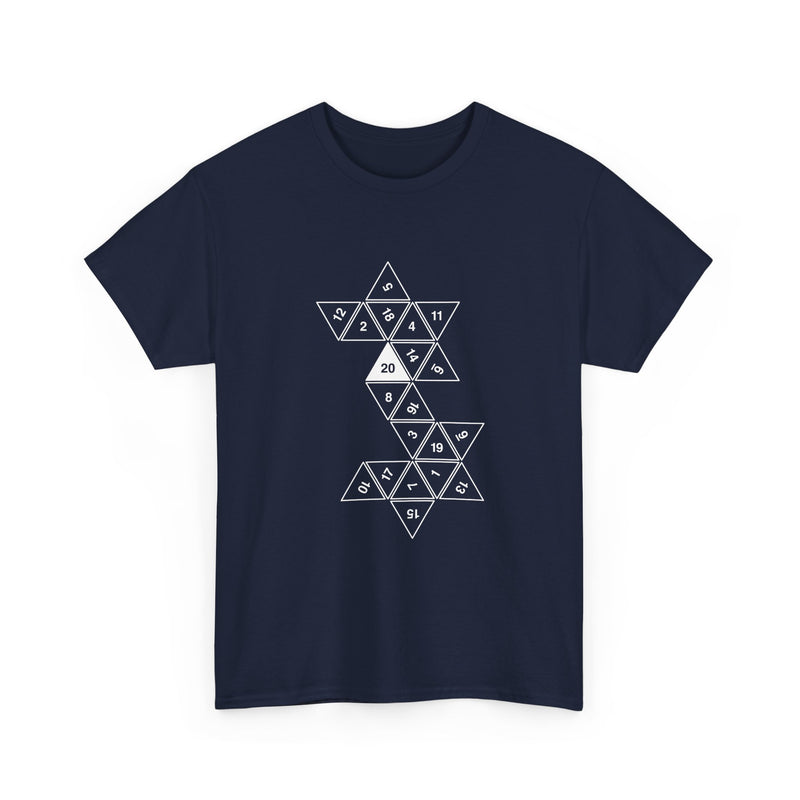 Geometric Dice Pattern T-Shirt, RPG Dice Art Tee, Tabletop Gaming Shirt, Geek T-Shirt, Nerd Shirt, Math Lover Gift, Strategy Game Apparel