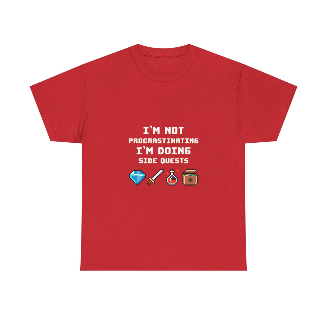 I'm Not Procrastinating T-Shirt, Gamer Tee, Side Quest Shirt, Geek T-Shirt, Nerd Shirt, Video Game Humor, Pixel Art Gift, Casual Wear