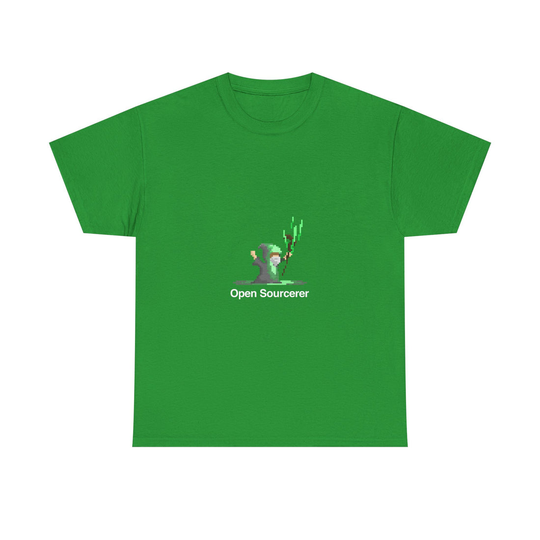 Open Sourcerer Geek T-Shirt, Nerd Shirt, Pixel Art Mage Tee, Retro Gaming Shirt, Programmer Gift, Tech Humor Top, Coding Wizard Tee