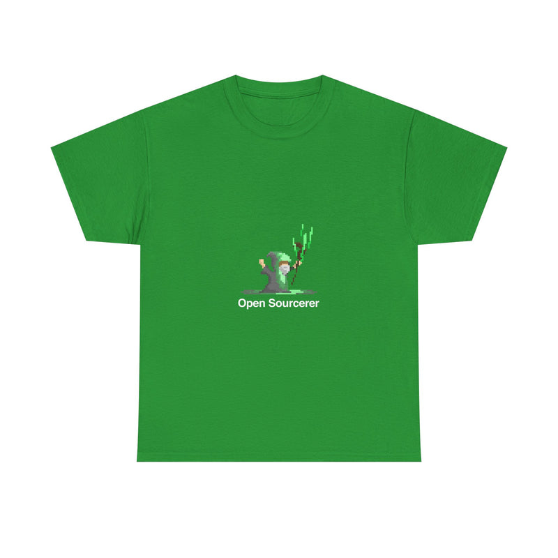 Open Sourcerer Geek T-Shirt, Nerd Shirt, Pixel Art Mage Tee, Retro Gaming Shirt, Programmer Gift, Tech Humor Top, Coding Wizard Tee
