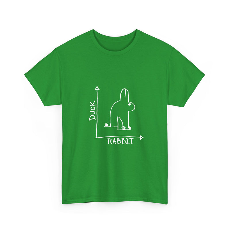 Duck Rabbit Illusion T-Shirt, Optical Illusion Tee, Geek T-Shirt, Nerd Shirt, Funny Animal Puzzle Top, Unique Gift for Art Fans