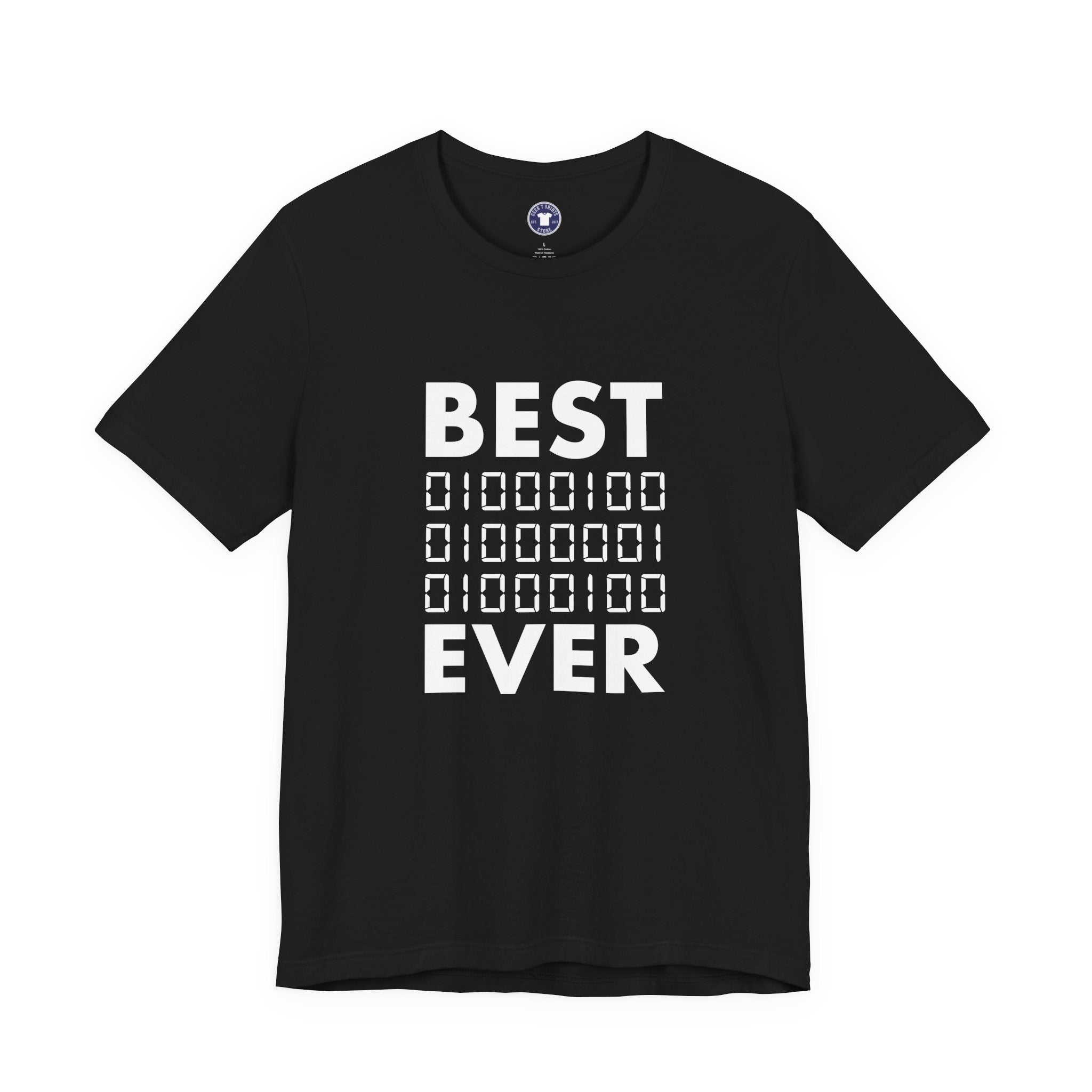Best Dad Ever In Binary Code - Premium Unisex Crewneck T-Shirt