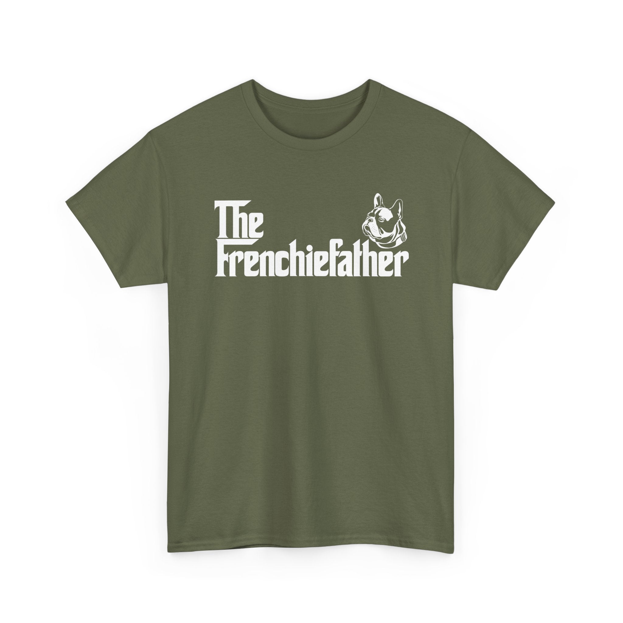 Funny French Bulldog Shirt The Frenchiefather Dog Dad Gift - Unisex Regular Crewneck T-Shirt