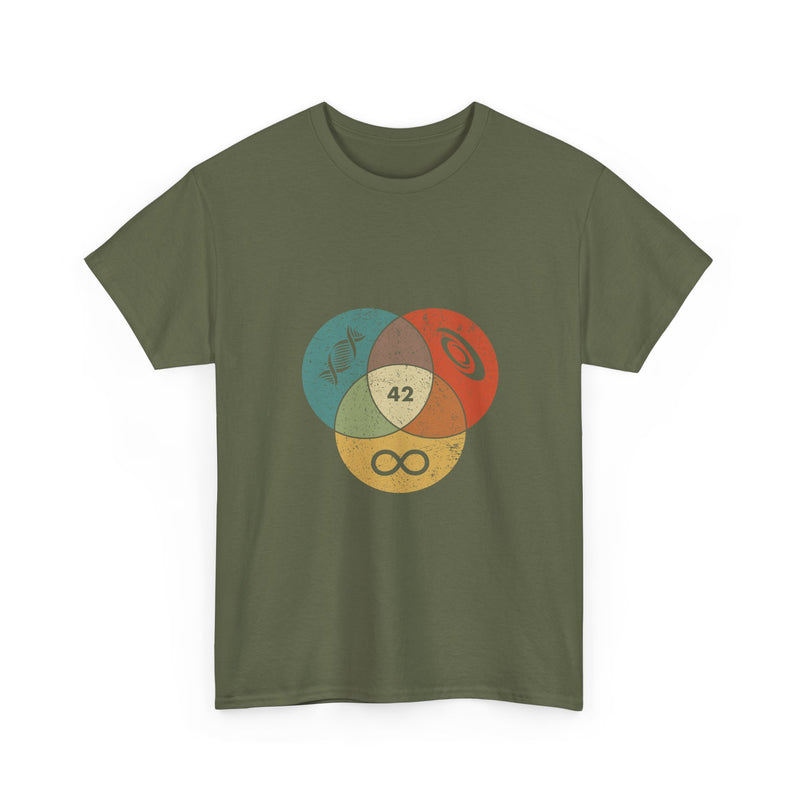 42 T-Shirt Hitchhikers Guide to the Galaxy Shirt Science Infinity DNA Galaxy Tee Geek Humor Gift Sci-fi Nerd Present Top
