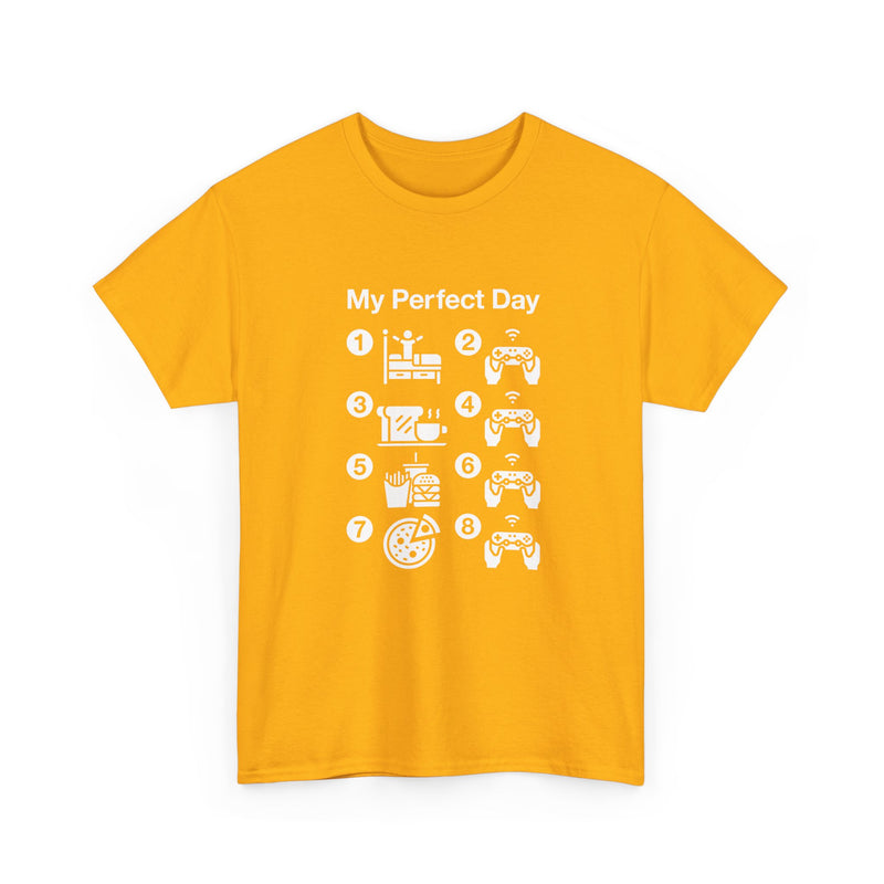 My Perfect Day Gaming - Regular Unisex Crewneck T-Shirt